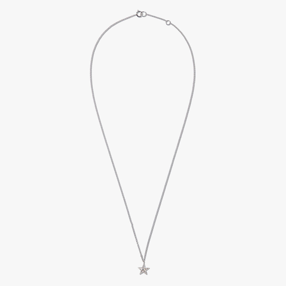Love Diamonds 18ct White Gold Diamond Star Necklace | Annoushka jewelley